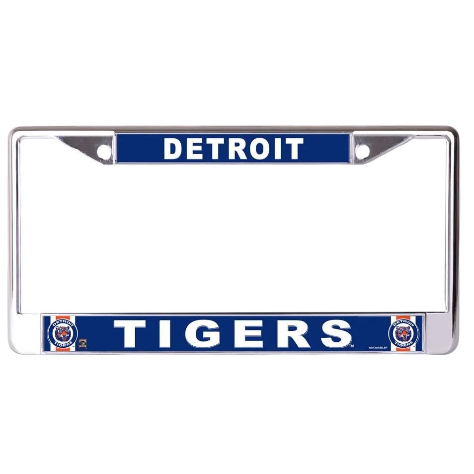Detroit Tigers Chrome Metal License Plate Frame Detroit Tigers Chrome Metal License Plate Frame