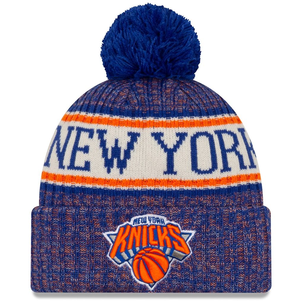 New York Knicks Men's Sport New Era Cuffed Pom Knit Hat