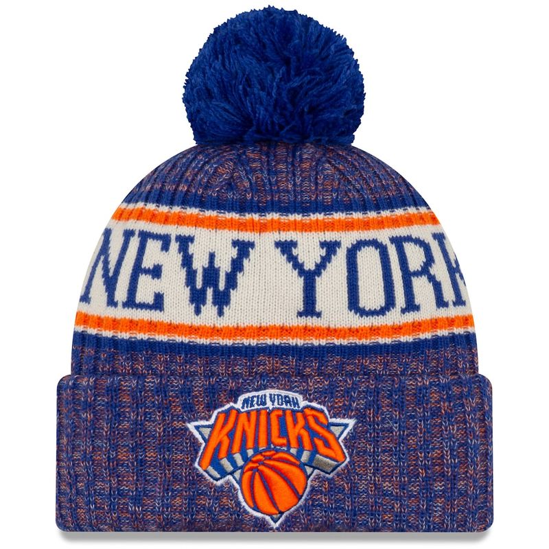 New York Knicks Men's Sport New Era Cuffed Pom Knit Hat