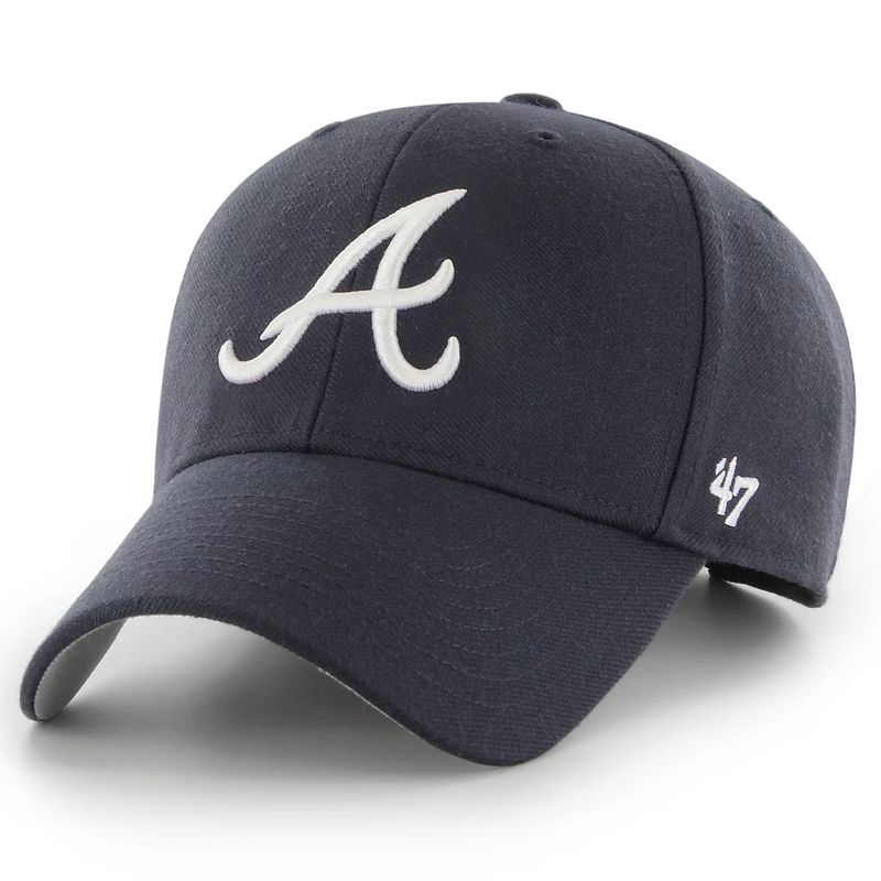 Atlanta Braves Men's Navy 47 Brand MVP Adjustable Hat