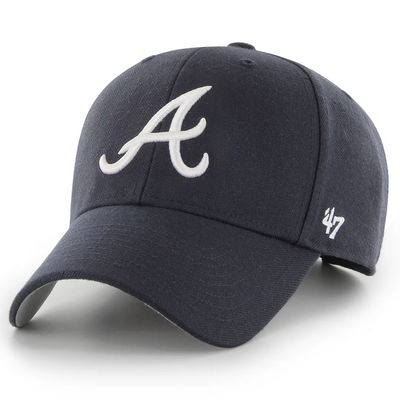 Atlanta Braves Men's Navy 47 Brand MVP Adjustable Hat