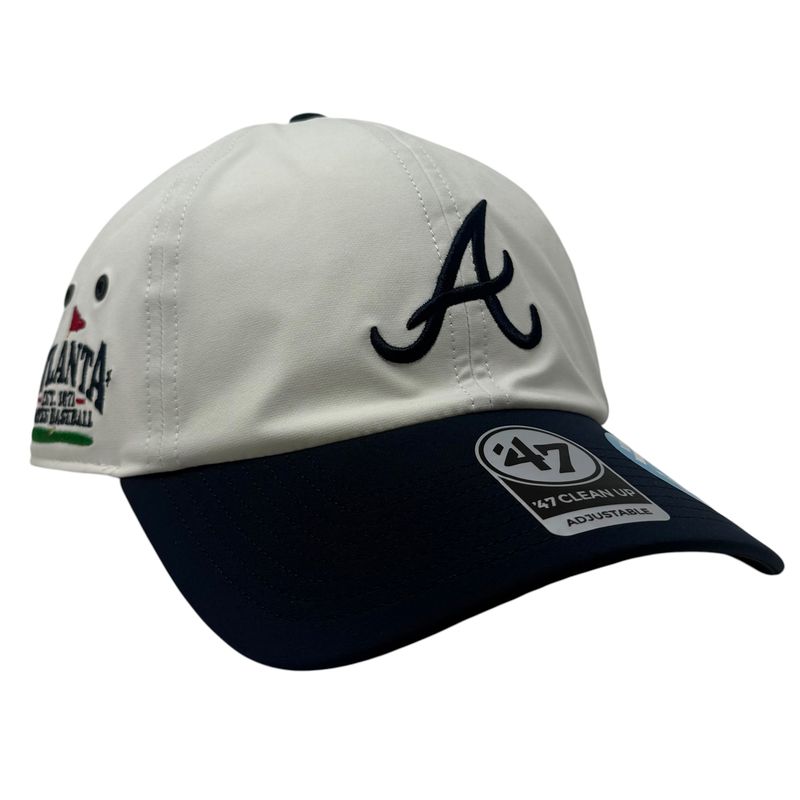 Atlanta Braves Men’s Chalk 47 Brand Clean Up Adjustable Hat