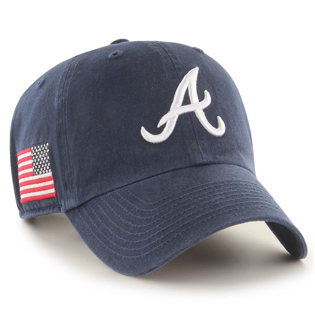 Atlanta Braves Men's Navy Heritage 47 Brand Clean Up Adjustable Hat Atlanta Braves Men's Navy Heritage 47 Brand Clean Up Adjustable Hat