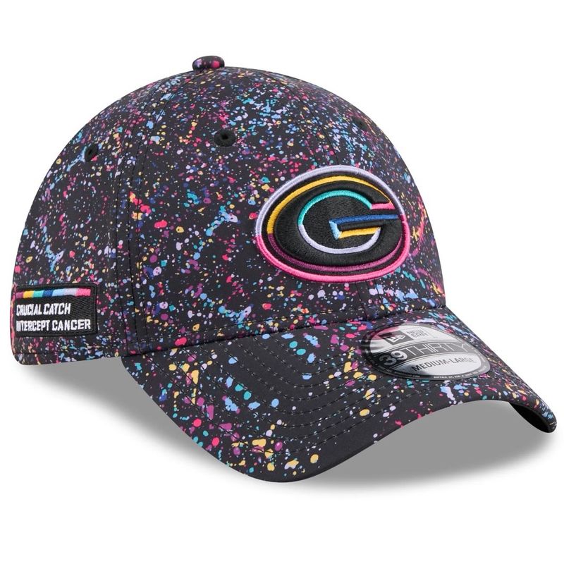 Green Bay Packers Men's Black New Era NFL Crucial Catch 39THIRTY Flex Hat Green Bay Packers Men's Black New Era NFL Crucial Catch 39THIRTY Flex Hat