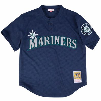 Seattle Mariners Randy Johnson 1995 Men's Blue Mitchell & Ness BP Jersey Seattle Mariners Randy Johnson 1995 Men's Blue Mitchell & Ness BP Jersey
