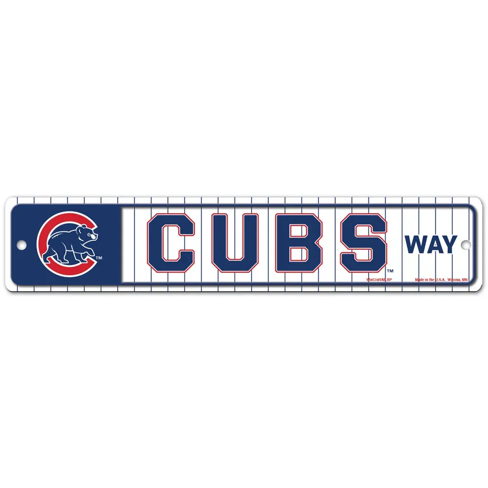 Chicago Cubs 3.75 Chicago Cubs 3.75" x 19" Team Street Sign