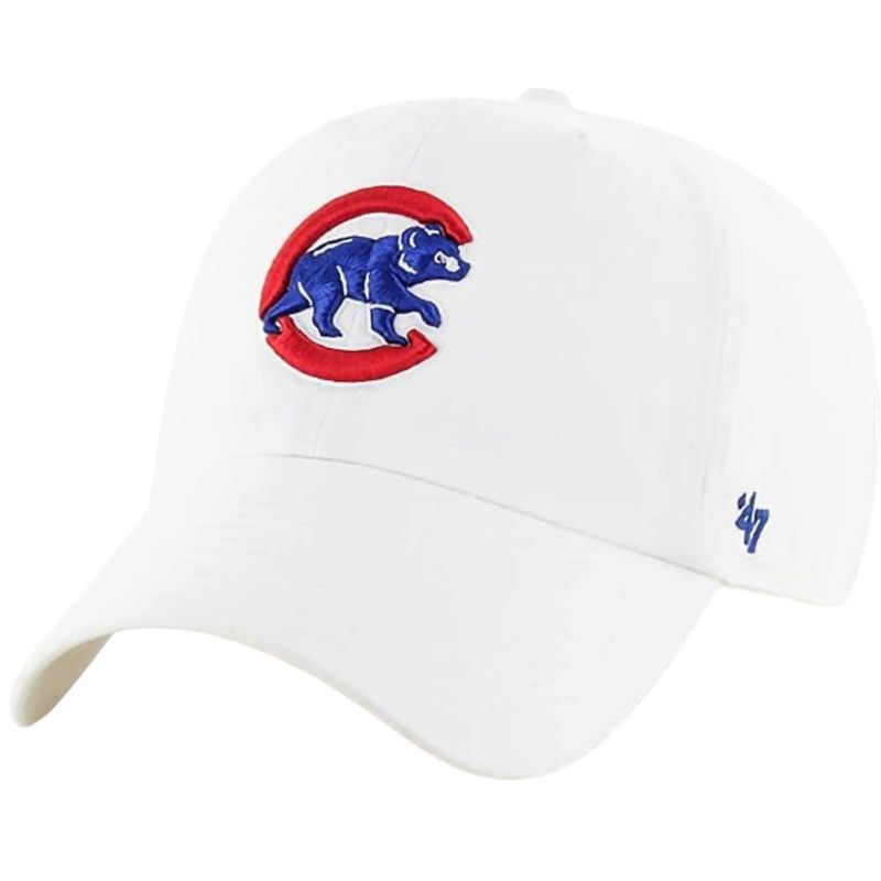 Chicago Cubs Men’s White 47 Brand Clean Up Adjustable Hat