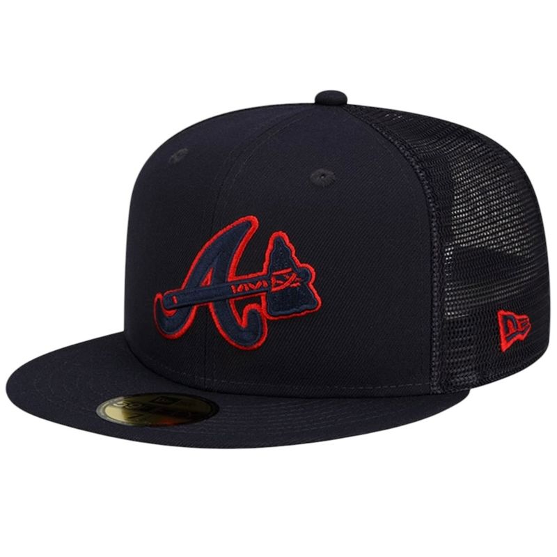 Atlanta Braves Men’s Navy New Era 59Fifty MLB Fitted Hat