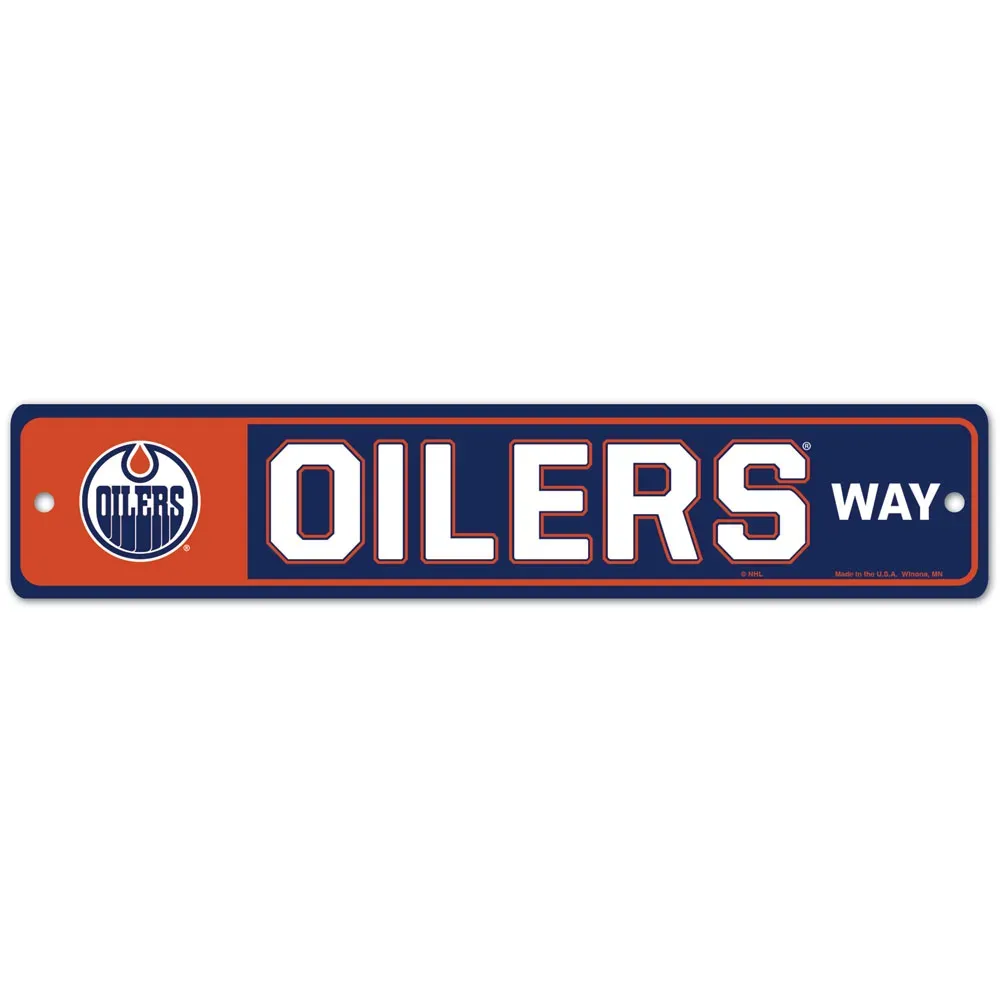 Edmonton Oilers 3.75 Edmonton Oilers 3.75" x 19" Team Street Sign