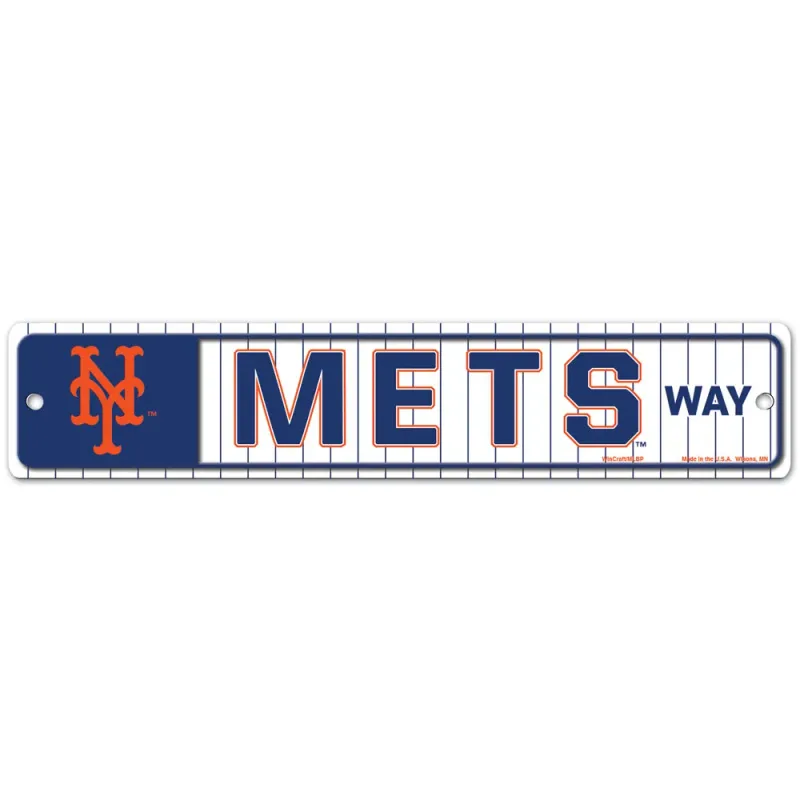 New York Mets 3.75 New York Mets 3.75" x 19" Team Street Sign