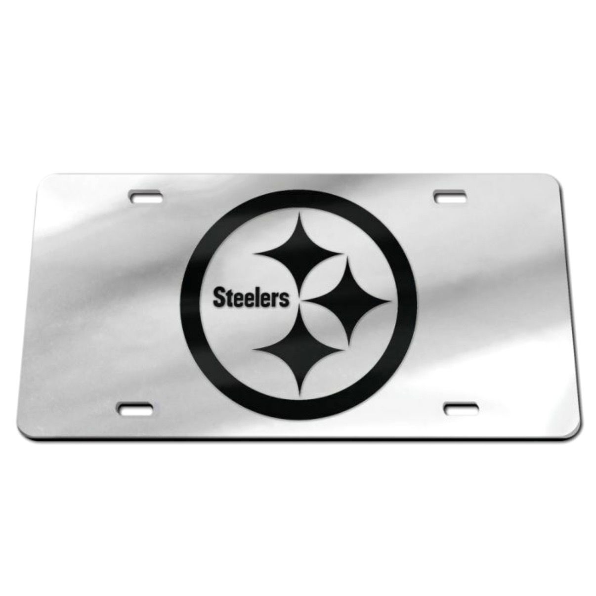 Pittsburgh Steelers Laser Tag Silver License Plate Pittsburgh Steelers Laser Tag Silver License Plate