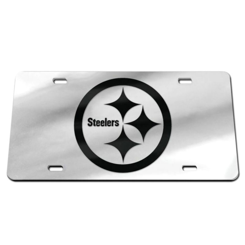 Pittsburgh Steelers Laser Tag Silver License Plate Pittsburgh Steelers Laser Tag Silver License Plate