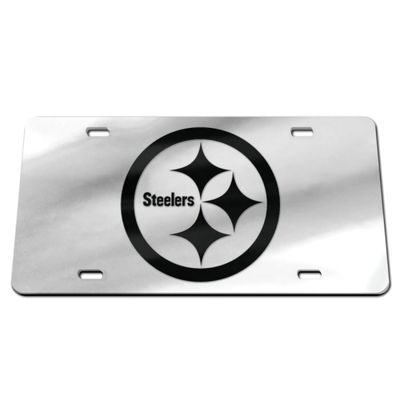 Pittsburgh Steelers Laser Tag Silver License Plate Pittsburgh Steelers Laser Tag Silver License Plate