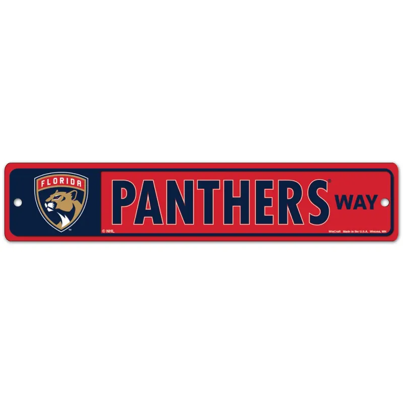 Florida Panthers 3.75 Florida Panthers 3.75" x 19" Team Street Sign