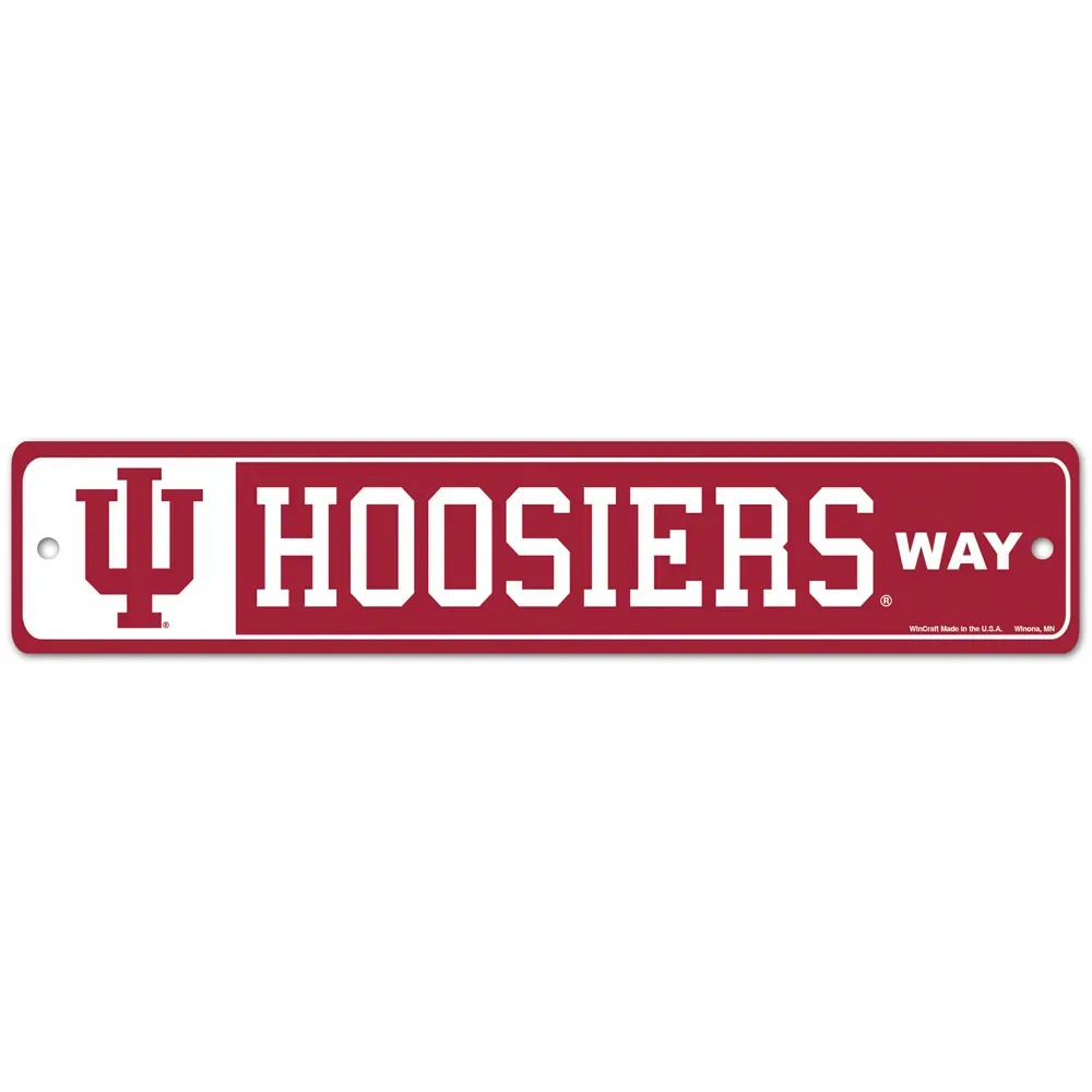 Indiana Hoosiers 3.75 Indiana Hoosiers 3.75" x 19" Team Street Sign