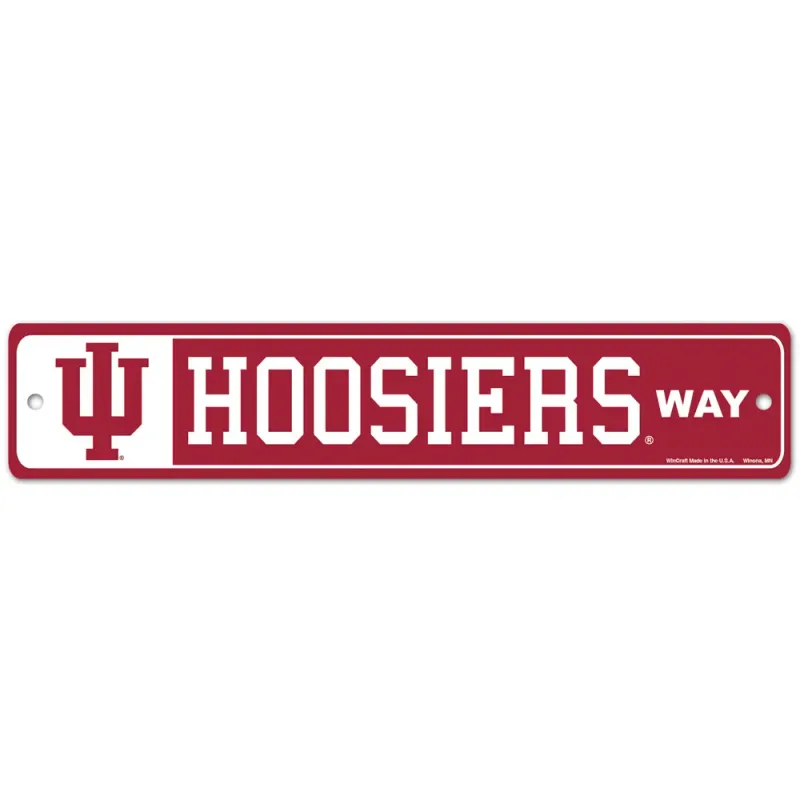 Indiana Hoosiers 3.75 Indiana Hoosiers 3.75" x 19" Team Street Sign