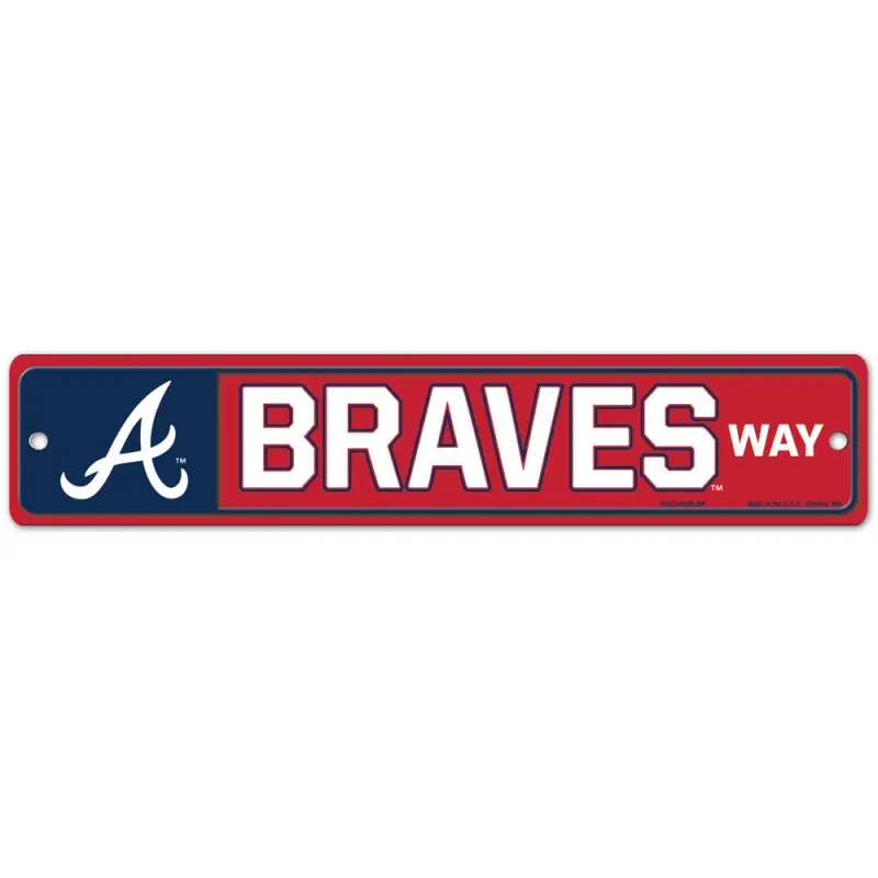 Atlanta Braves 3.75 Atlanta Braves 3.75" x 19" Team Street Sign
