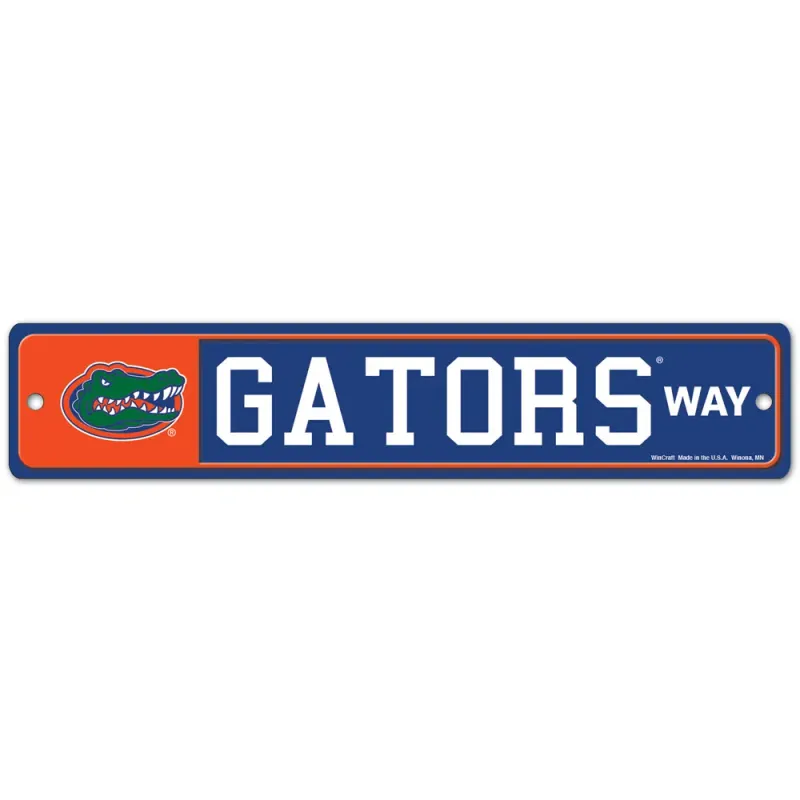 Florida Gators 3.75" x 19" Team Street Sign