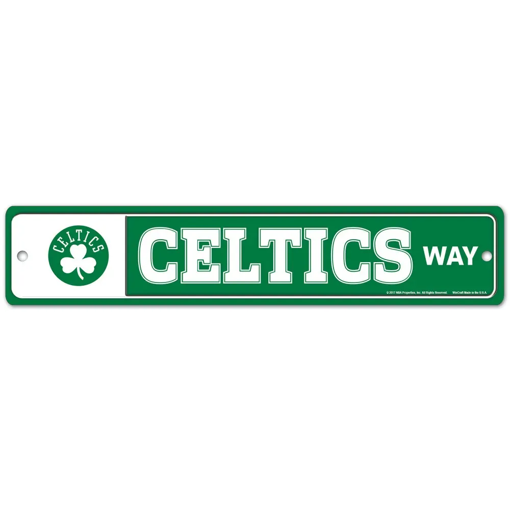 Boston Celtics 3.75" x 19" Team Street Sign