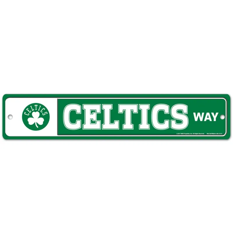 Boston Celtics 3.75 Boston Celtics 3.75" x 19" Team Street Sign