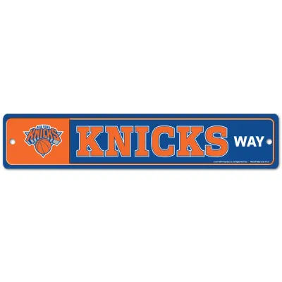 New York Knicks 3.75" x 19" Team Street Sign