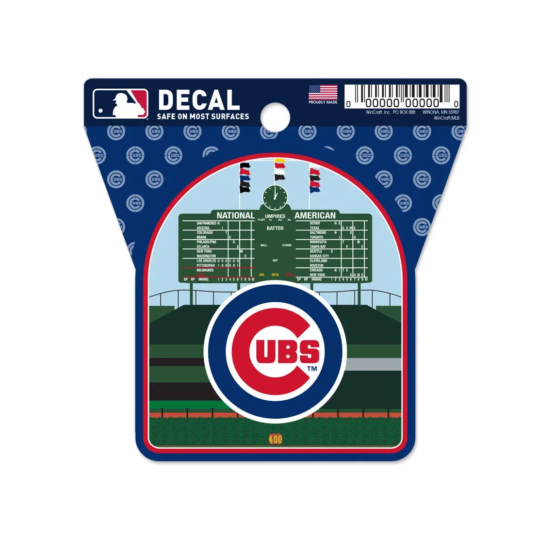Chicago Cubs Wrigley Field Scorecard 3" x 3" Decal