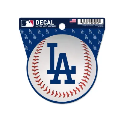 Los Angeles Dodgers Baseball 3 Los Angeles Dodgers Baseball 3" x 3" Decal