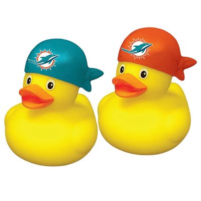 Miami Dolphins Rubber Ducks 2-Pack Set Miami Dolphins Rubber Ducks 2-Pack Set
