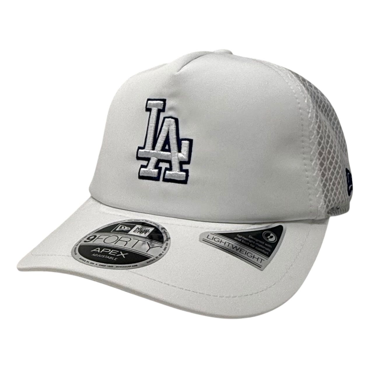 Los Angeles Dodgers Men's White New Era MLB 2026 Batting Practice Apex 9FORTY Hat