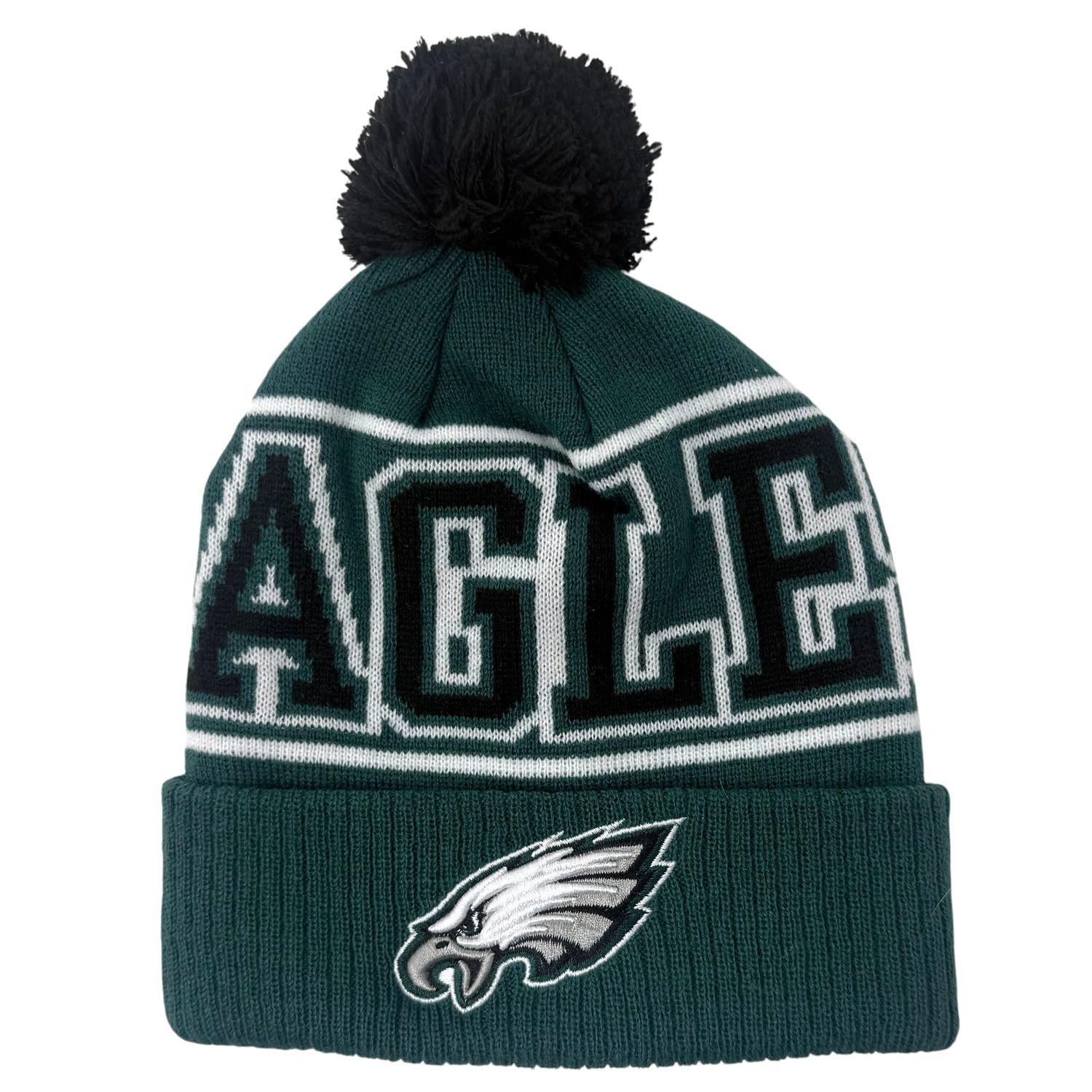 Philadelphia Eagles Youth New Era Cuffed Pom Knit Hat Philadelphia Eagles Youth New Era Cuffed Pom Knit Hat