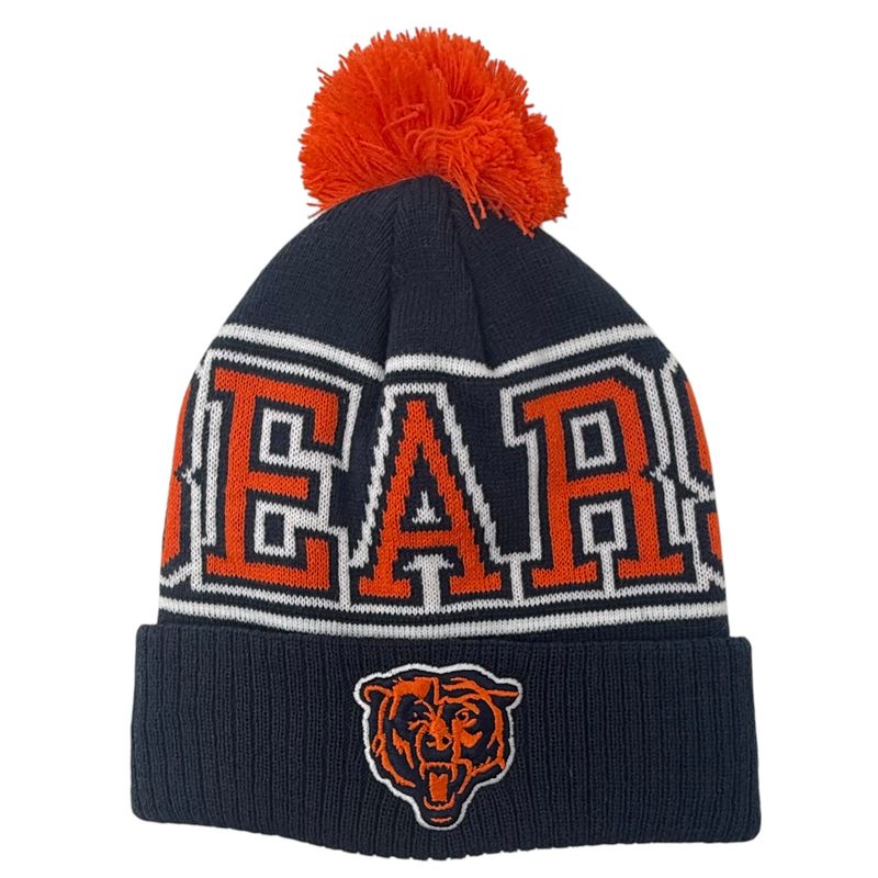 Chicago Bears Youth New Era Cuffed Pom Knit Hat