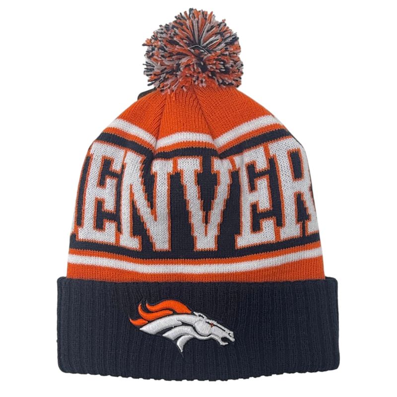 Denver Broncos Youth New Era Cuffed Pom Knit Hat