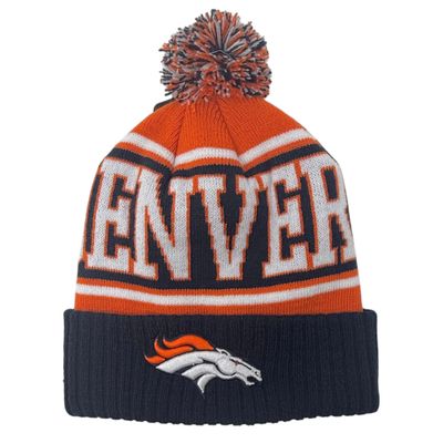 Denver Broncos Youth New Era Cuffed Pom Knit Hat