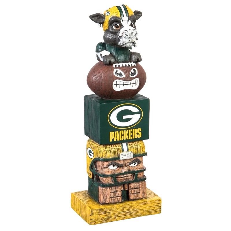 Green Bay Packers Tiki Totem Team Statue Green Bay Packers Tiki Totem Team Statue
