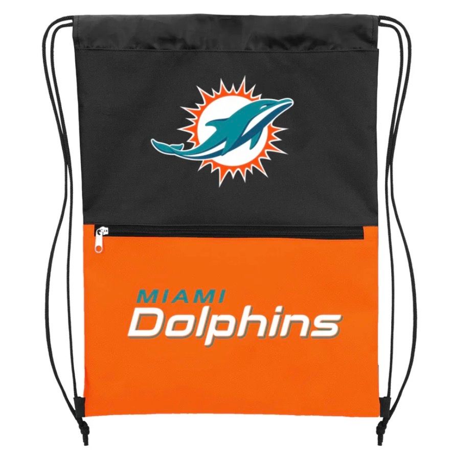 Miami Dolphins Drawstring Backpack Miami Dolphins Drawstring Backpack