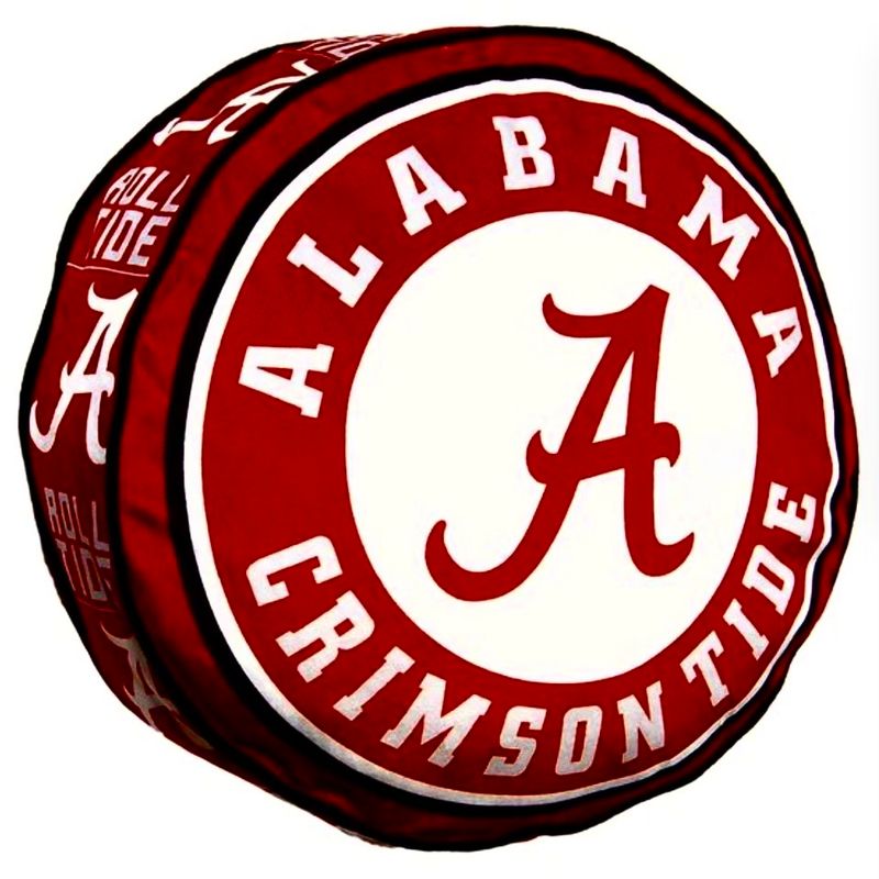 Alabama Crimson Tide Round Team Puff Pillow