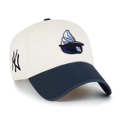 New York Yankees Men’s '47 Natural Single Swirl Ice Cream Helmet 2.0 Clean Up Adjustable Hat New York Yankees Men’s '47 Natural Single Swirl Ice Cream Helmet 2.0 Clean Up Adjustable Hat
