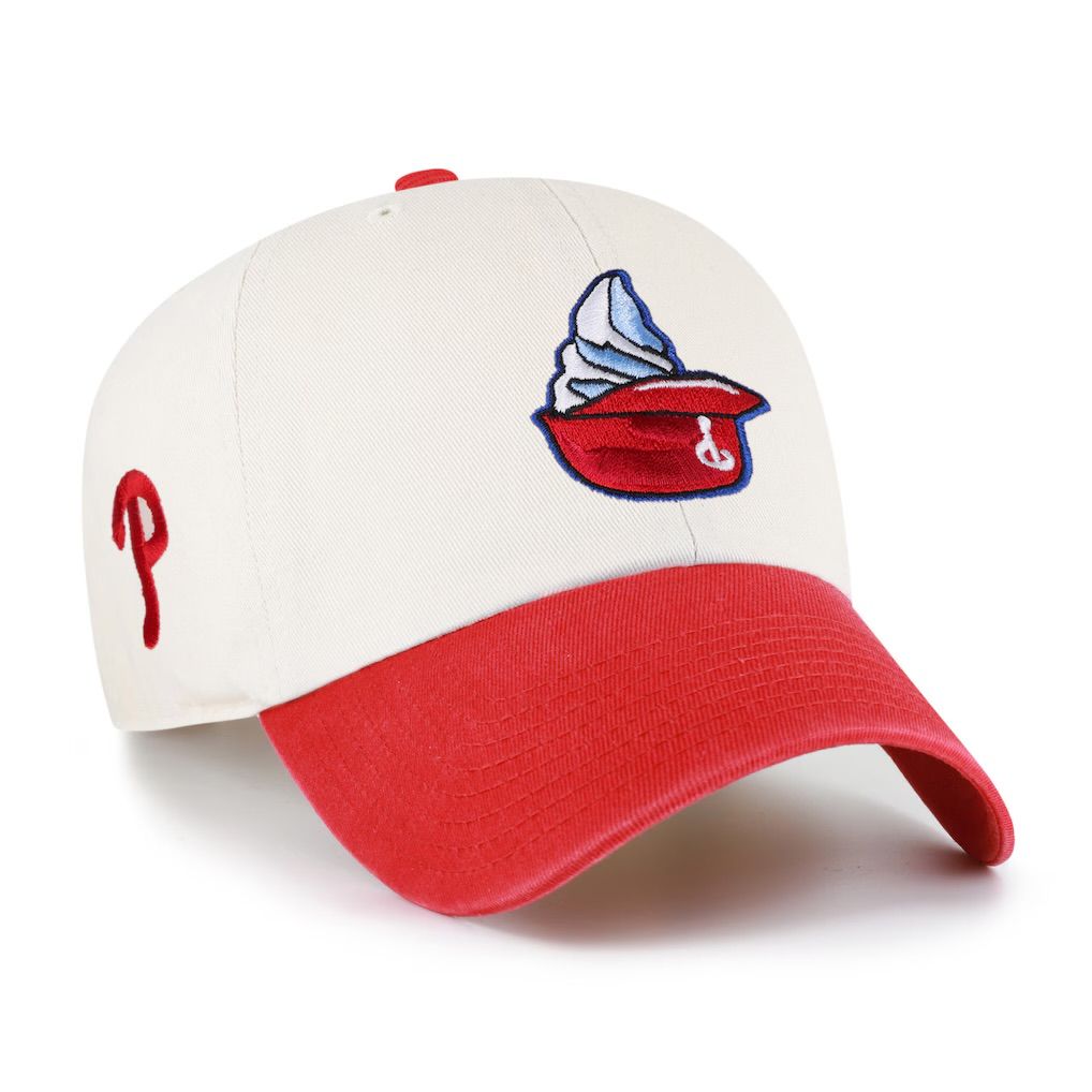 Philadelphia Phillies Men’s '47 Natural Single Swirl Ice Cream Helmet 2.0 Clean Up Adjustable Hat Philadelphia Phillies Men’s '47 Natural Single Swirl Ice Cream Helmet 2.0 Clean Up Adjustable Hat