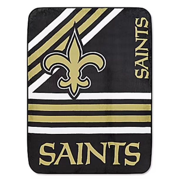 New Orleans Saints 50" x 60" Plush Raschel Throw Blanket