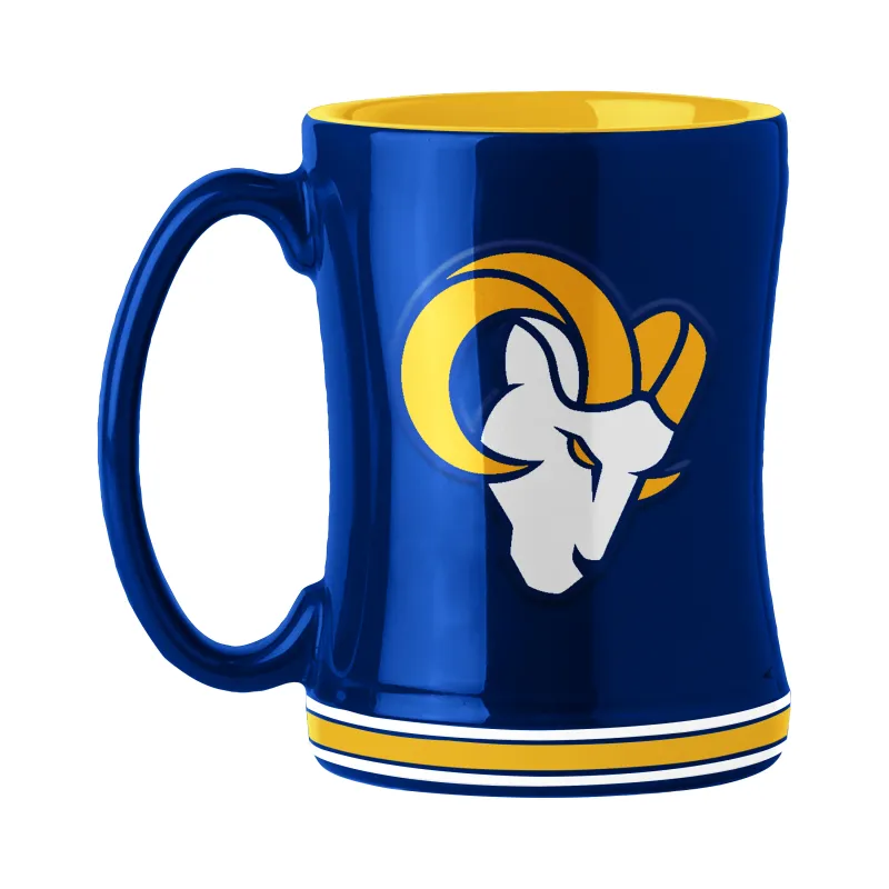 Los Angeles Rams 14oz Relief Coffee Mug Los Angeles Rams 14oz Relief Coffee Mug