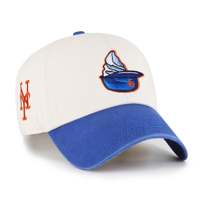 New York Mets Men’s '47 Natural Single Swirl Ice Cream Helmet 2.0 Clean Up Adjustable Hat New York Mets Men’s '47 Natural Single Swirl Ice Cream Helmet 2.0 Clean Up Adjustable Hat
