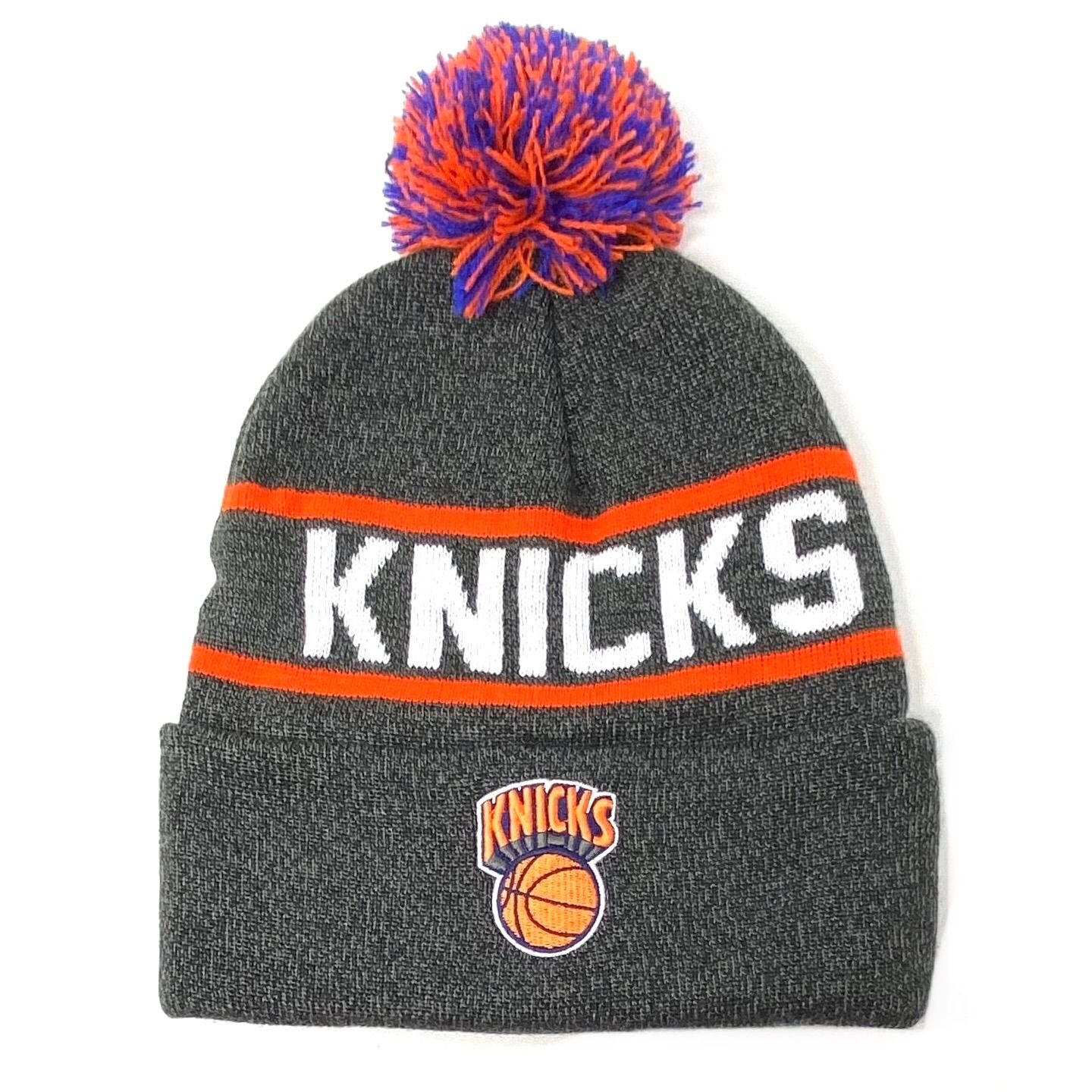 New York Knicks Men's Reload Mitchell & Ness Cuffed Pom Knit Hat New York Knicks Men's Reload Mitchell & Ness Cuffed Pom Knit Hat