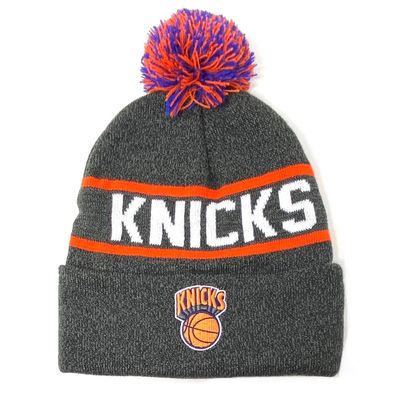 New York Knicks Men's Reload Mitchell & Ness Cuffed Pom Knit Hat