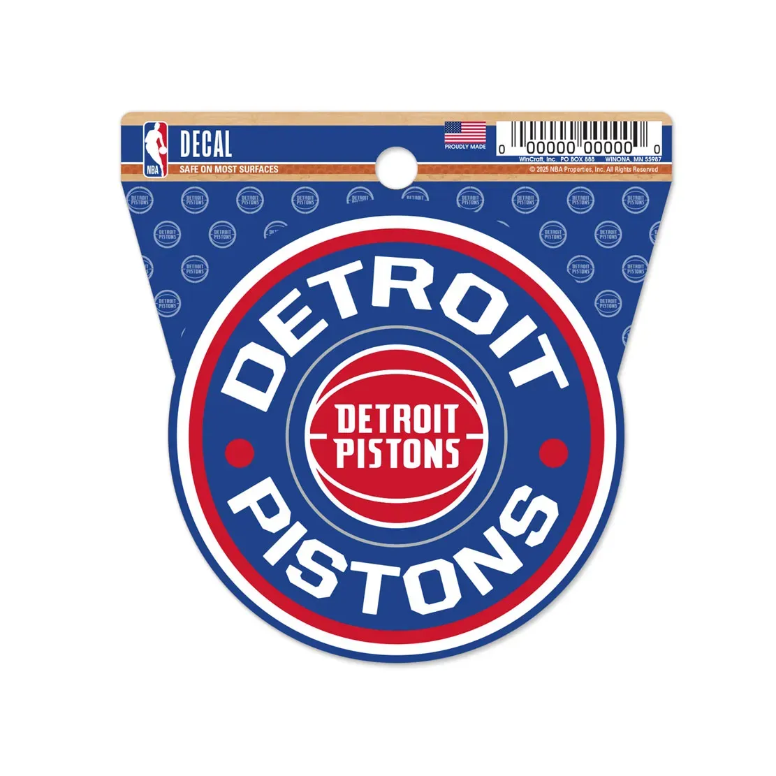 Detroit Pistons 3" x 4" Decal