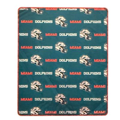 Miami Dolphins 50" x 60" Ultra Soft Sherpa Throw Blanket