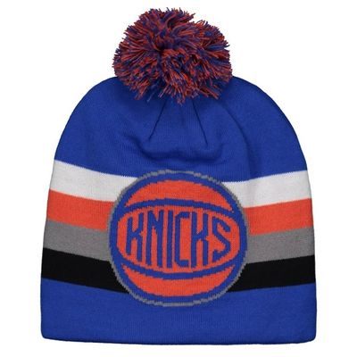 New York Knicks Men's Boost Long Mitchell & Ness Cuffed Pom Knit Hat