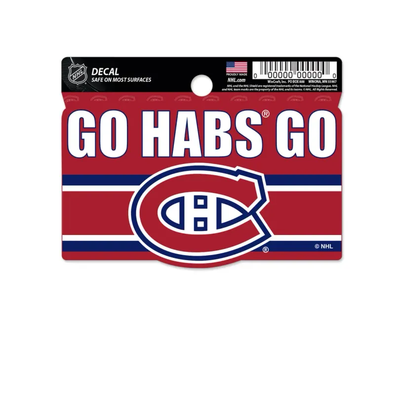 Montreal Canadiens 3 Montreal Canadiens 3" x 4" Decal