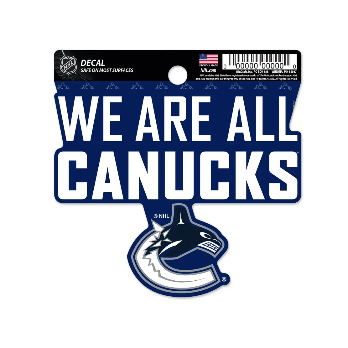 Vancouver Canucks 3 Vancouver Canucks 3" x 4" Decal