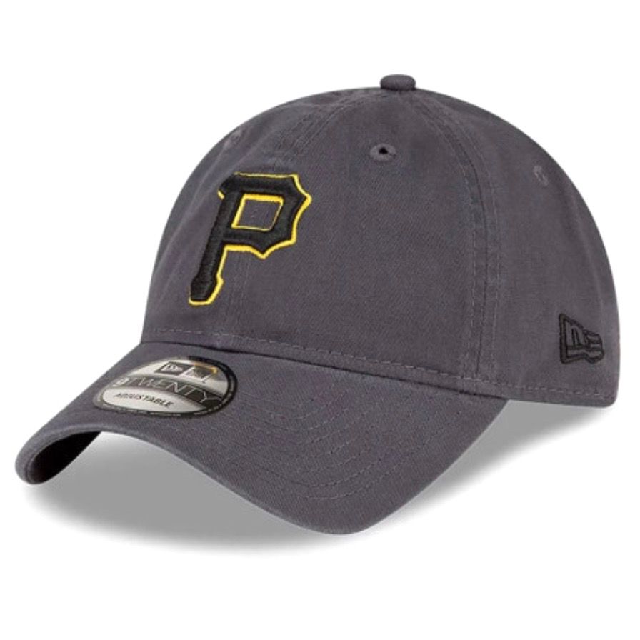 Pittsburgh Pirates Men's Charcoal New Era 9Twenty Adjustable Hat Pittsburgh Pirates Men's Charcoal New Era 9Twenty Adjustable Hat