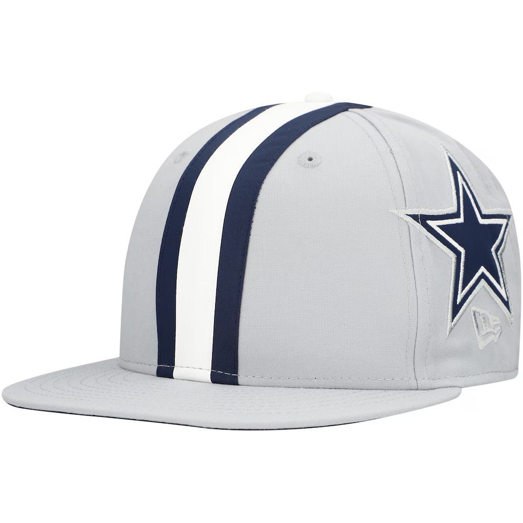 Dallas Cowboys Men's Gray New Era Helmet 9FIFTY Snapback Hat Dallas Cowboys Men's Gray New Era Helmet 9FIFTY Snapback Hat
